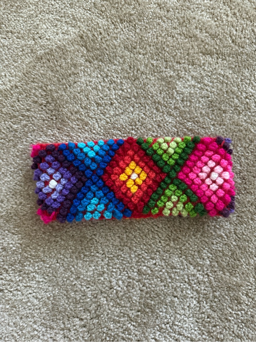 Handmade alpaca wool headband made in Peru